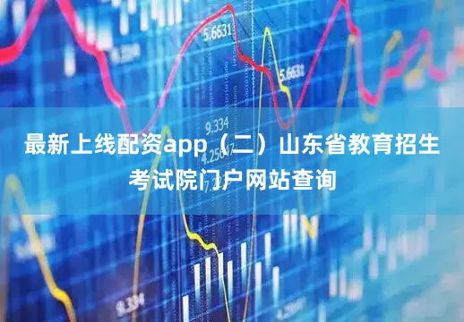 最新上线配资app（二）山东省教育招生考试院门户网站查询