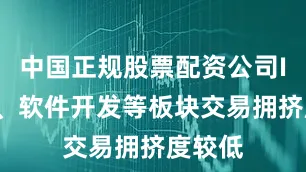 中国正规股票配资公司IT服务、软件开发等板块交易拥挤度较低