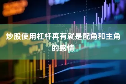 炒股使用杠杆再有就是配角和主角的感情