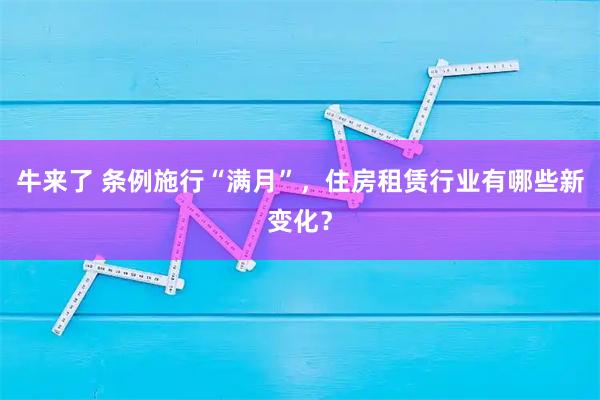 牛来了 条例施行“满月”，住房租赁行业有哪些新变化？