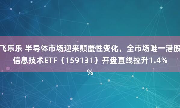 飞乐乐 半导体市场迎来颠覆性变化，全市场唯一港股信息技术ETF（159131）开盘直线拉升1.4%